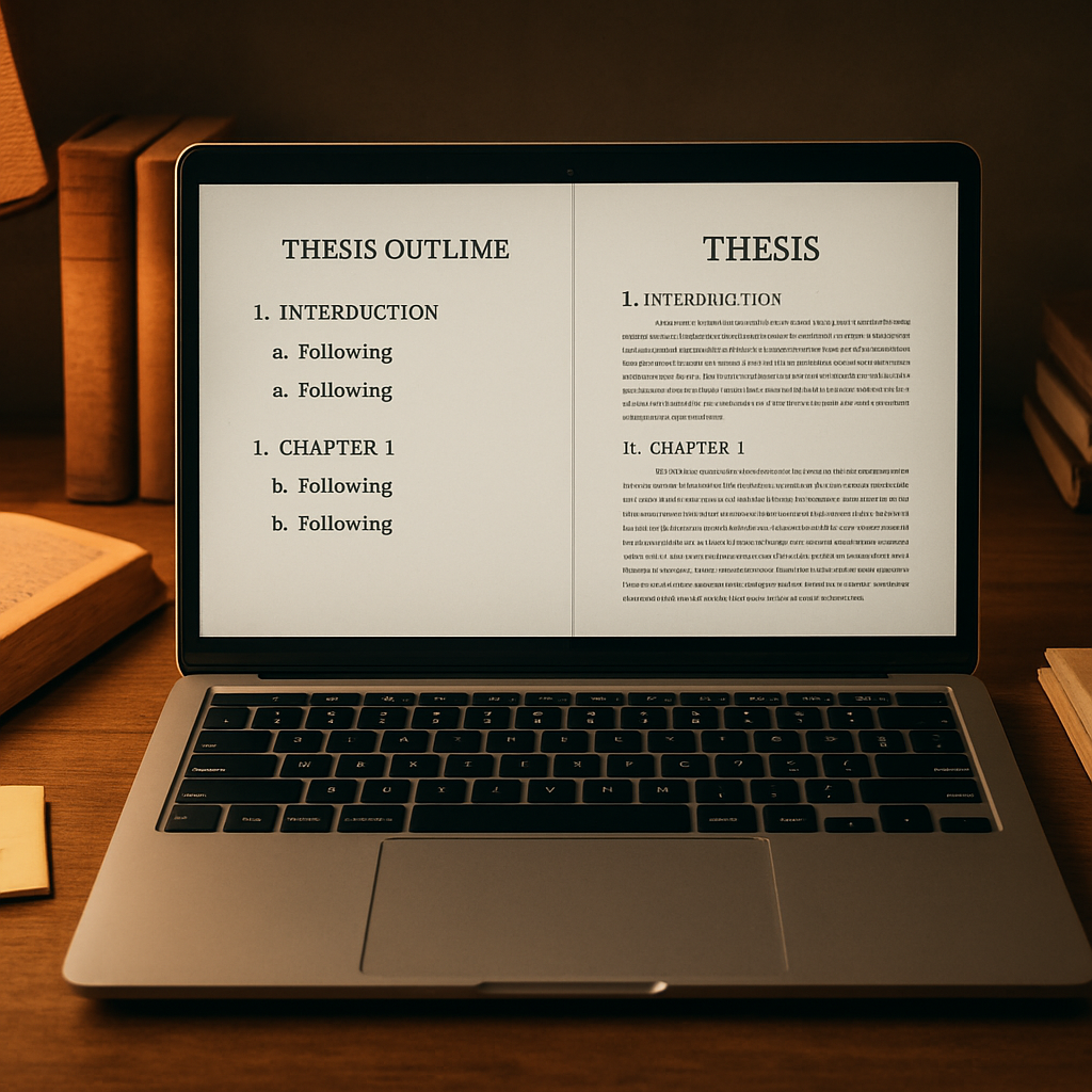 From Outline to First Draft: AI-Assisted Thesis Writing